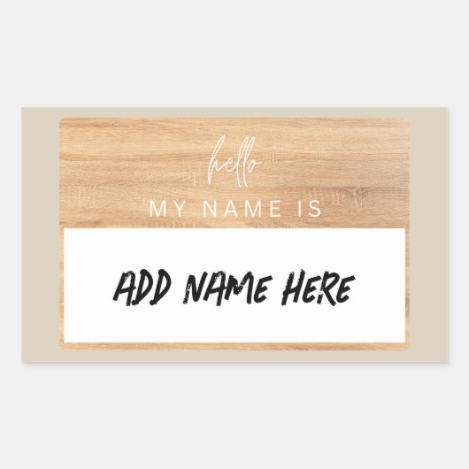 Custom Name Sticker Hello My Name Is Label Party (Vorderseite)