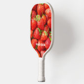 Custom Name Strawberries Pickleball Schläger (Links)