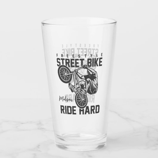 Custom name Street Bike Glas (Vorderseite)