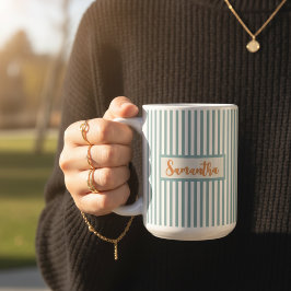 Custom Name Striped Mug Gift for Teens & Women Kaffeetasse