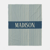 Custom Name Stripes Blanket Baby Shower Gift Fleecedecke (Vorderseite)