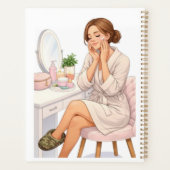 Custom name stylish Self care journal Planer (Rückseite)