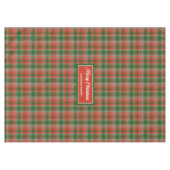 Custom Name Tablecloth Traditional Christmas Look Tischdecke (Vorderseite (Horizontal))