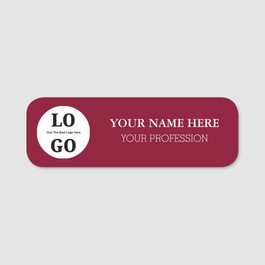 Custom Name Tag For Employee Namensschild (Vorderseite)