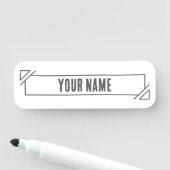 Custom Name Tag – Hand Drawn Banner Namensschild (Beispiel)
