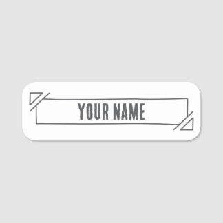 Custom Name Tag – Hand Drawn Banner Namensschild