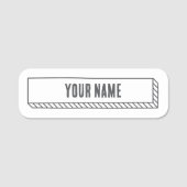 Custom Name Tag – Hand Drawn Label Namensschild (Vorderseite)