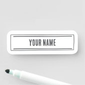 Custom Name Tag – Minimal Hand Drawn Namensschild (Beispiel)