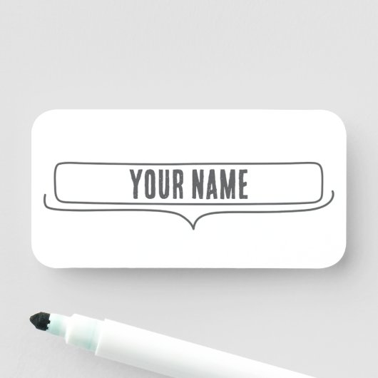 Custom Name Tag – Speech Frame Namensschild (Beispiel)