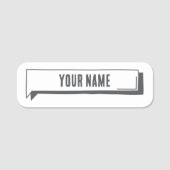 Custom Name Tag – Tab Frame Namensschild (Vorderseite)