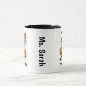 Custom Name Teacher Appreciation Mug - Cute Fox  Tasse (Zentrum)