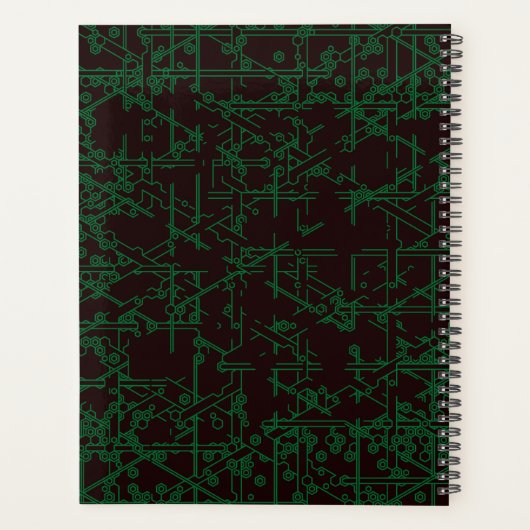Custom Name Tech Circuit Planner Planer (Rückseite)