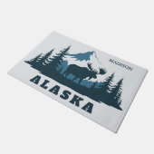 Custom Name & Text ALASKA Fußmatte (Schrägansicht)