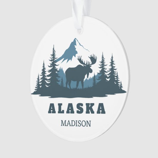 Custom Name & Text ALASKA Ornament (Vorderseite)