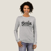 Custom Name / Text Berlin Germany Coordinates Tri-Blend Shirt (Volle Vorderseite)