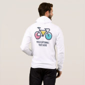 Custom Name & Text Bicycle Hoodie (Schwarz voll)