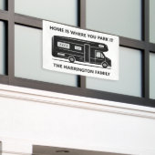Custom name & text Camper Van Banner (Äußeres Gebäude)