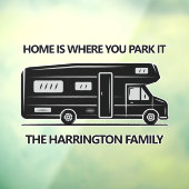 Custom Name & Text Camper Van Fensteraufkleber (Blatt 3)