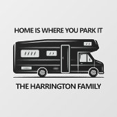 Custom Name & Text Camper Van Fensteraufkleber (Blatt)