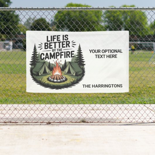 Custom Name & Text Camping Banner (Insitu)