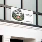 Custom Name & Text Camping Banner (Äußeres Gebäude)