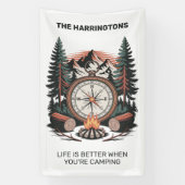 Custom Name & Text Camping Banner (Vertikal)