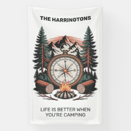 Custom Name & Text Camping Banner