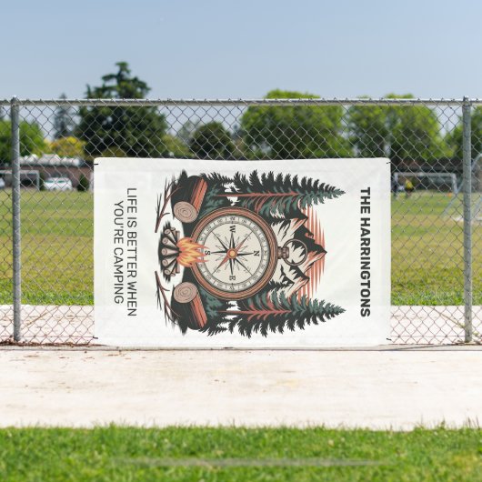 Custom Name & Text Camping Banner (InSitu)