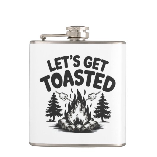 Custom Name & Text Camping Flachmann (Vorderseite)