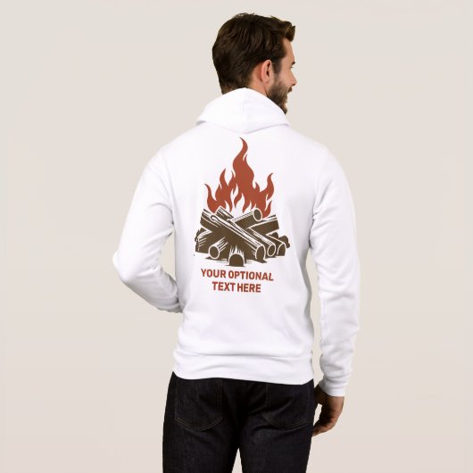 Custom Name & Text Camping Hoodie (Schwarz voll)