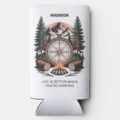 Custom Name & Text Camping Selters Dosenkühler (Rückseite)