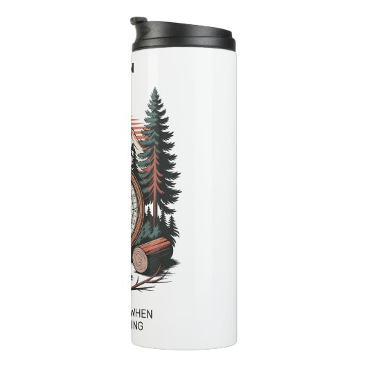 Custom Name & Text Camping Thermosbecher (Nach rechts gedreht)