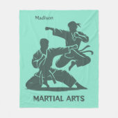 Custom Name, Text & Color Martial Arts Fleecedecke (Vorderseite)