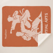 Custom Name, Text & Color Martial Arts Sherpadecke (Vorderseite (Horizontal))
