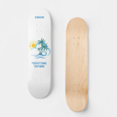 Custom Name & Text Tropical Islands Skateboard (Vorderseite)