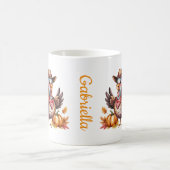 Custom name Thanksgiving turkey fall Kaffeetasse (Mittel)