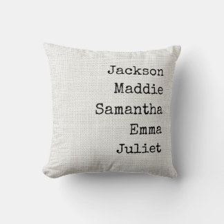Custom Name Throw Pillow Gift for Grandma and Mom Kissen