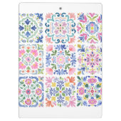 Custom Name Tile Mosaic  Klemmbrett (Rückseite)