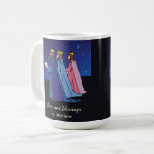 Custom Name Title, Christmas Wishes Three Kings Kaffeetasse (Vorderseite Links)