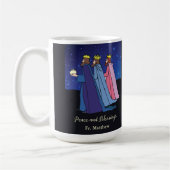 Custom Name Title, Christmas Wishes Three Kings Kaffeetasse (Links)