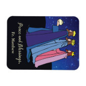 Custom Name Title, Christmas Wishes Three Kings Magnet (Horizontal)