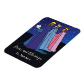 Custom Name Title, Christmas Wishes Three Kings Magnet (Linke Seite)