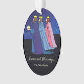 Custom Name Title, Christmas Wishes Three Kings Ornament (Vorderseite)