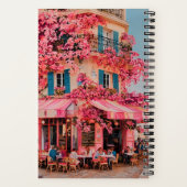 Custom Name/title Notebook – Pink Flower Café Notizblock (Rückseite)