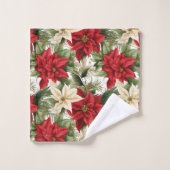 Custom Name Towels Christmas Wreath Accent Badhandtuch Set (Waschlappen)