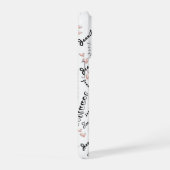 Custom Name Typography Pattern iPhone Hülle (Rechte Seite)