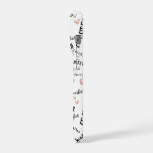 Custom Name Typography Pattern iPhone Hülle (Linke Seite)