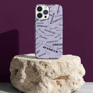 Custom Name Typography Pattern iPhone 15 Pro Hülle