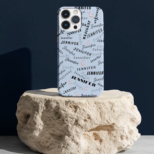 Custom Name Typography Pattern iPhone Hülle