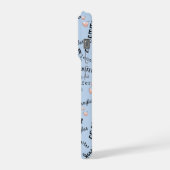 Custom Name Typography Pattern iPhone Hülle (Linke Seite)